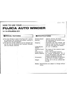 Fujifilm Motors manual. Camera Instructions.